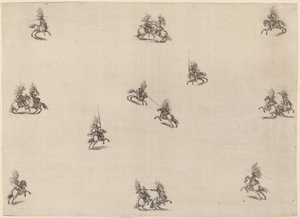 战斗的骑士们，1652年。 作者 斯蒂法诺·德拉·贝拉