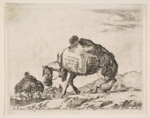 各种动物的代表作：帕克·马（CA）。 1641。 作者 斯蒂法诺·德拉·贝拉