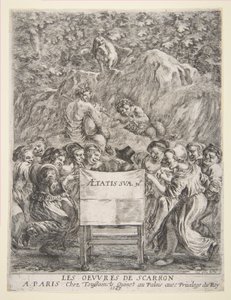Les Oeuvres de Scarron的正装作品，1649年。 作者 斯蒂法诺·德拉·贝拉