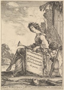 Desmarets诗集前作Desmarets的诗歌：有翼的女人代表，1641年。