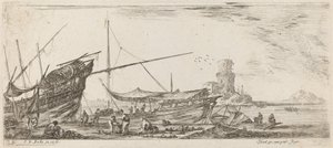港湾景区，1644年。 作者 斯蒂法诺·德拉·贝拉