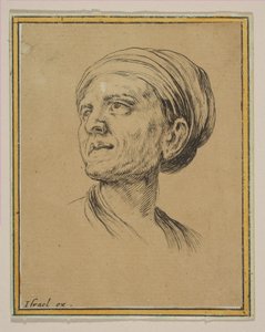 《四分之三的女人的头》，来自各种头目和人物，《多样的东西》，1650年。 作者 斯蒂法诺·德拉·贝拉