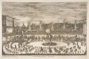 庆祝世界：1661年美第奇三世大教堂的入口。 作者 斯蒂法诺·德拉·贝拉