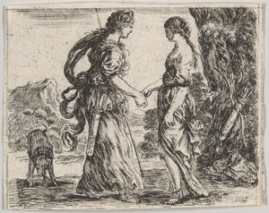 木星和卡利斯托，摘自神话游戏《神话传说》，摄于1644年。 作者 斯蒂法诺·德拉·贝拉
