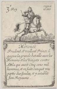 MeroüéePrudent et vaillant ...，摘自法国国王游戏《 Jeu des Rois de Fran ...》，1644年。 作者 斯蒂法诺·德拉·贝拉