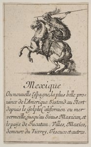 墨西哥，来自 "地理游戏 "Jeu de la Géographie，1644年。 作者 斯蒂法诺·德拉·贝拉