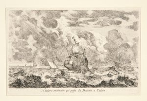 Naviere ordinaire qui passe de Douvre a Calais（一艘行驶在杜夫尔和加莱之间的普通船只），选自《海港景观》系列 作者 斯蒂法诺·德拉·贝拉