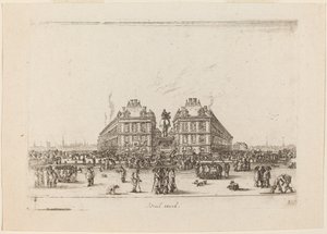 太妃广场，1642年。 作者 斯蒂法诺·德拉·贝拉