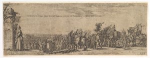 图版1：波兰大使进入罗马，左边是美第奇的纹章，1633年。 作者 斯蒂法诺·德拉·贝拉