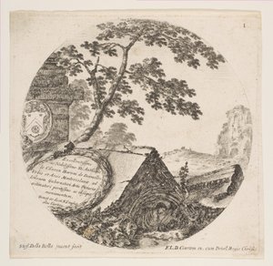 图1：来自罗马遗迹和遗址的古代遗迹的片段，ca。 1646。 作者 斯蒂法诺·德拉·贝拉
