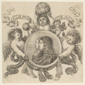 1661年，科西莫·德·美第奇和玛格丽特·路易丝·多奥尔良的肖像，他的妻子。 作者 斯蒂法诺·德拉·贝拉