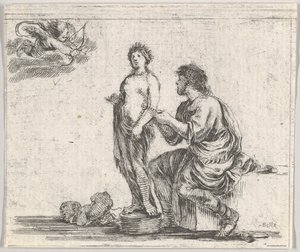皮格马利翁（Pygmalion），摘自神话游戏《侏儒神话》（Jeu de la Mythologie），1644年。 作者 斯蒂法诺·德拉·贝拉
