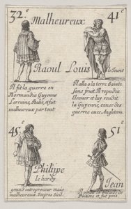 Raoul ... Louis le Jeune ...，摘自法国国王游戏[Jeu des Rois de France]，1644年。 作者 斯蒂法诺·德拉·贝拉