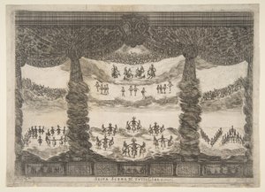 第六场，天堂，出自《天神的婚姻》，摄于1637年。 作者 斯蒂法诺·德拉·贝拉