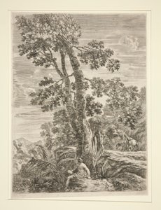 渔夫》，选自《四幅大型风景画》（Quatre grands paysages en hauteur）系列 作者 斯蒂法诺·德拉·贝拉