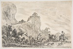 雅各在埃及的旅程，约。 1647。 作者 斯蒂法诺·德拉·贝拉