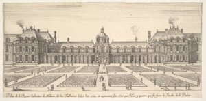 凯瑟琳·德·美第奇的宫殿，被称为Tuilleries，从各种评论角度看，1649-51年。 作者 斯蒂法诺·德拉·贝拉