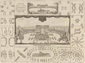为费迪南德二世大公的婚礼在佛罗伦萨执行的锦标赛，1637年。 作者 斯蒂法诺·德拉·贝拉