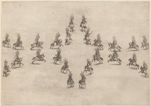 二十四个骑士在一个椭圆中，1652年。 作者 斯蒂法诺·德拉·贝拉