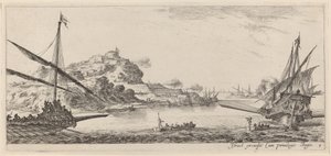 两艘大帆船和它们的发射，在1647年或之前。 作者 斯蒂法诺·德拉·贝拉