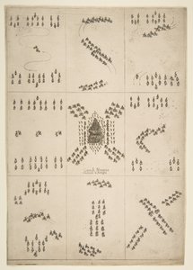 马匹芭蕾舞的各种人物，1652年。 作者 斯蒂法诺·德拉·贝拉