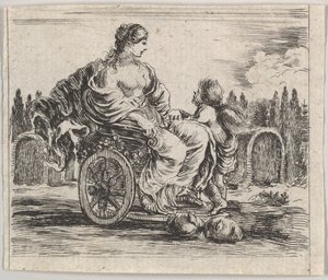 维纳斯，摘自《神话游戏》Jeu de la Mythologie，1644年。 作者 斯蒂法诺·德拉·贝拉