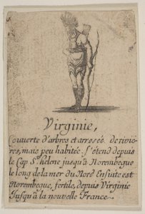 弗吉尼亚，出自《地理游戏》Jeu de la Géographie，1644年。 作者 斯蒂法诺·德拉·贝拉