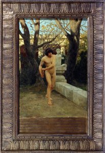 Discobolus 》，19 世纪晚期（油画板）