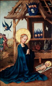 斯蒂芬·洛克纳 (Stephan Lochner)（约 1410-1451 年）15 世纪慕尼黑老绘画陈列馆的《对孩子的崇拜》