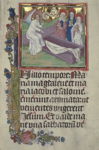 卡扎特女士。 3017 IV，fol.9r基督墓中的圣女