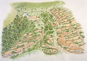 Wharram Percy中世纪村庄，北约克郡，13世纪 c2000s