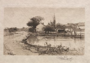 马萨诸塞州皮茨菲尔德附近的素描，1887-1888。
