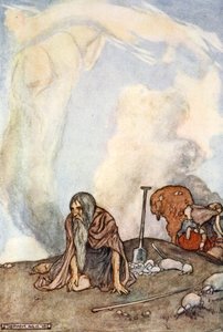 白色的骏马已经从他们的眼中消失了，就像雾的花环"，约1910年。  