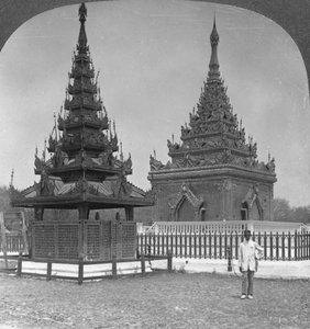 Mindons国王陵，缅甸曼德勒皇宫，1908年