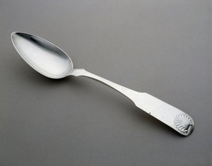 勺子，约1828-1831年（银制 作者 Stodder and Frobisher