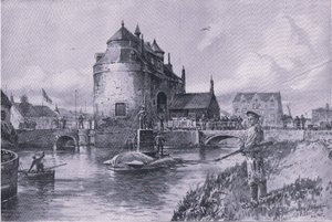 布鲁日的安全避难所，摘自《1914-1915年世界大战插图史》，由Union Berlagsefellfchaft出版。