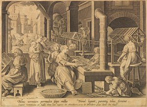 丝绸提取 Vermis sericus，1640年后。