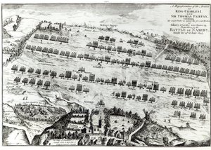 1645年6月14日参加Naseby战役的准备工作，由John Mastin于1792年出版的“Naseby的历史和古物”中发表 作者 街头小贩