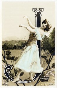 J：露西·德·伯尼（Lucette De Berny），拉贝儿时代的艺术家-明信片中的字母 作者 罗伊特林格工作室