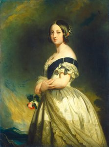 维多利亚女王，约1843年。 作者 Franz Xaver Winterhalter 工作室