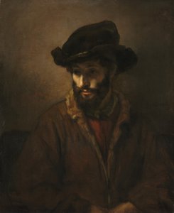 戴帽子的大胡子 作者 Studio of Rembrandt van Rijn