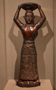 乌尔-纳姆王朝国王的雕塑，公元前2112-2004年（铜）。 作者 苏美尔美索不达米亚学校