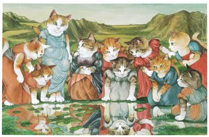 拉斐尔前派猫》插图（1999 年出版） 作者 苏珊·赫伯特