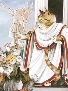 插图选自《莎士比亚的猫》：海报书（2016 年出版）