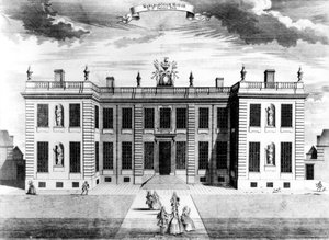 观点的Marlborough议院在Pall购物中心，威斯敏斯特，1741年