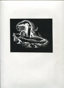 泰晤士河船（线条块印花）