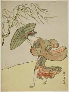 大风天 作者 铃木春信
