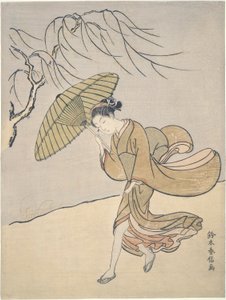 夏天的大风天 作者 铃木春信