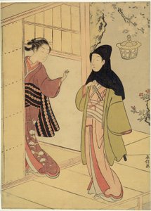 夜访（模仿《君子丹小志》的作品） 作者 铃木春信