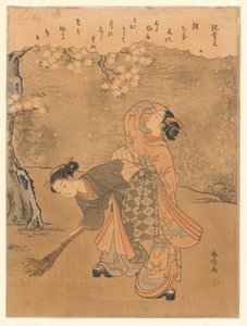 四月，选自 "社会习俗...... "系列 作者 铃木春信